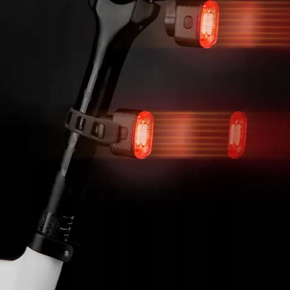Rockbros Q2S LED Rear Bike Light with Smart Stop System + USB-C - USB-A Cable - Blackeng