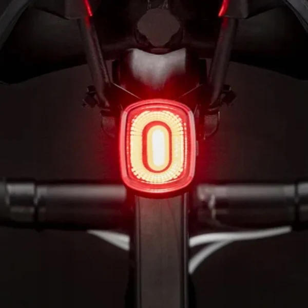 Rockbros Q2S LED Rear Bike Light with Smart Stop System + USB-C - USB-A Cable - Blackeng