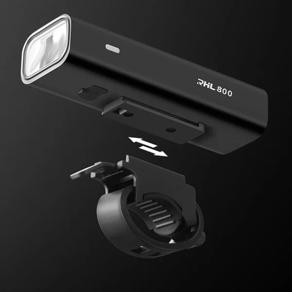 Rockbros 24710012001 front bicycle light 800 lm + USB-C - USB-A cable - blackeng