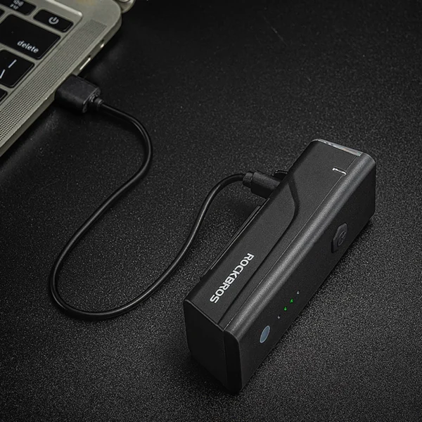 Rockbros 24510003001 front bicycle light 260 lm + USB-C - USB-A cable - blackeng