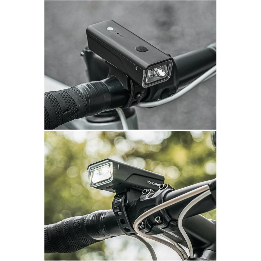 Rockbros 24510003001 front bicycle light 260 lm + USB-C - USB-A cable - blackeng