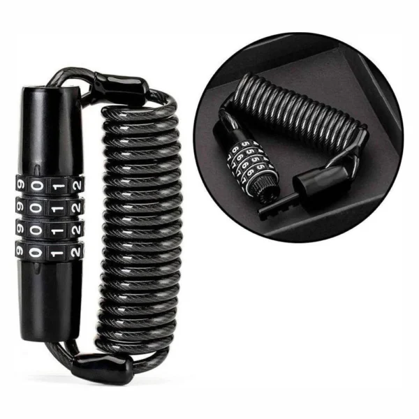 Rockbros T609 bicycle lock with 1.5 m combination - blackeng