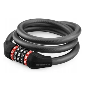 Rockbros RKS507-1BK bicycle lock with combination 1.8 m - blackeng