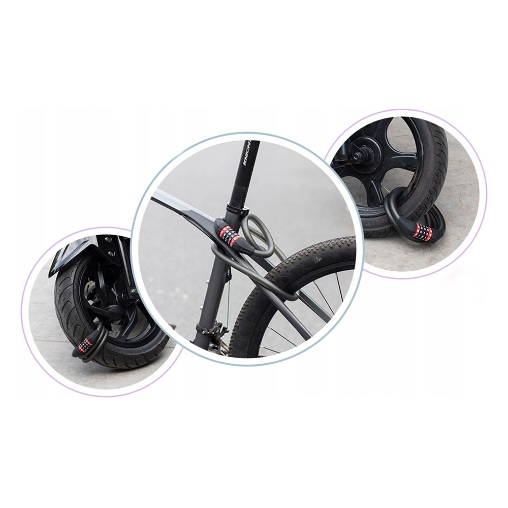 Rockbros RKS507-1BK bicycle lock with combination 1.8 m - blackeng