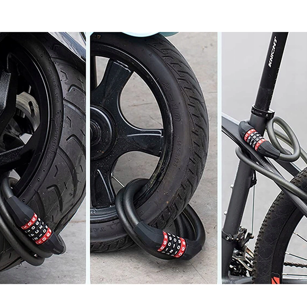 Rockbros RKS507-1BK bicycle lock with combination 1.8 m - blackeng