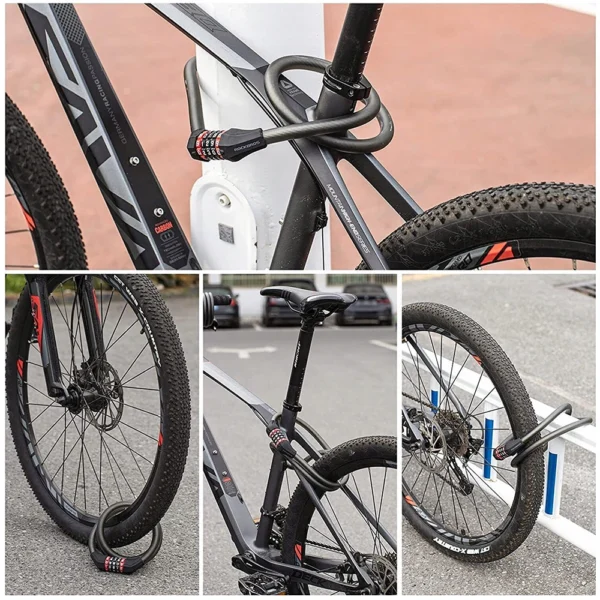 Rockbros RKS507-1BK bicycle lock with combination 1.8 m - blackeng