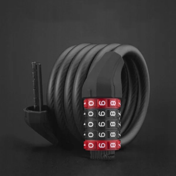 Rockbros RKS507-1BK bicycle lock with combination 1.8 m - blackeng