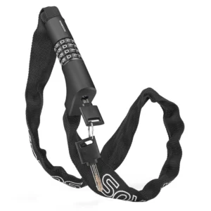 Rockbros 3230002001 bicycle lock with combination and key - blackeng