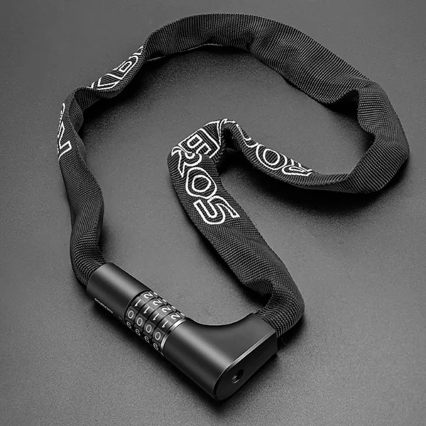 Rockbros 3230002001 bicycle lock with combination and key - blackeng
