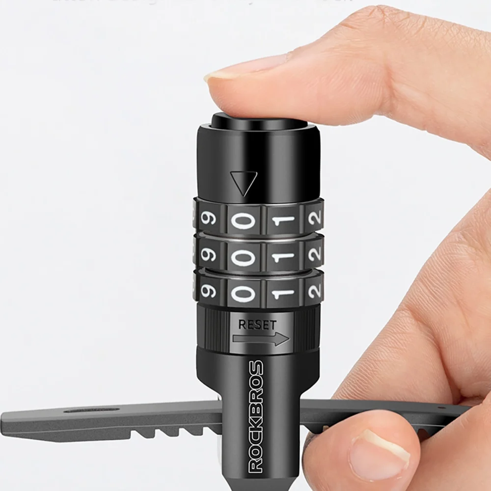 Rockbros 3240001001 bicycle lock for 0.5 m combination - blackeng