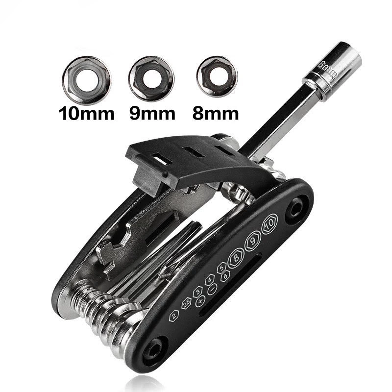 Rockbros GJ1601 16-in-1 multi-tool for bicycle repair - blackeng