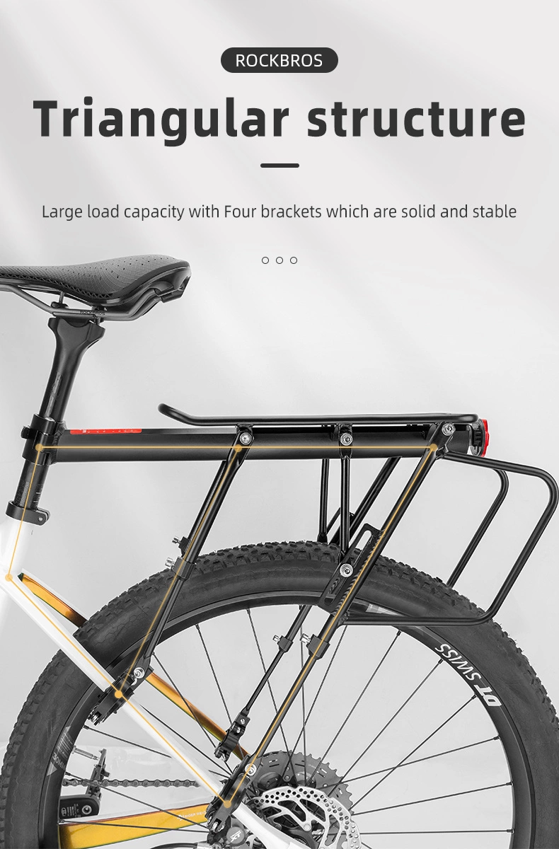 Rockbros 33210004001 bicycle rack with shelf - blackeng