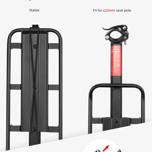 Rockbros 33210004001 bicycle rack with shelf - blackeng