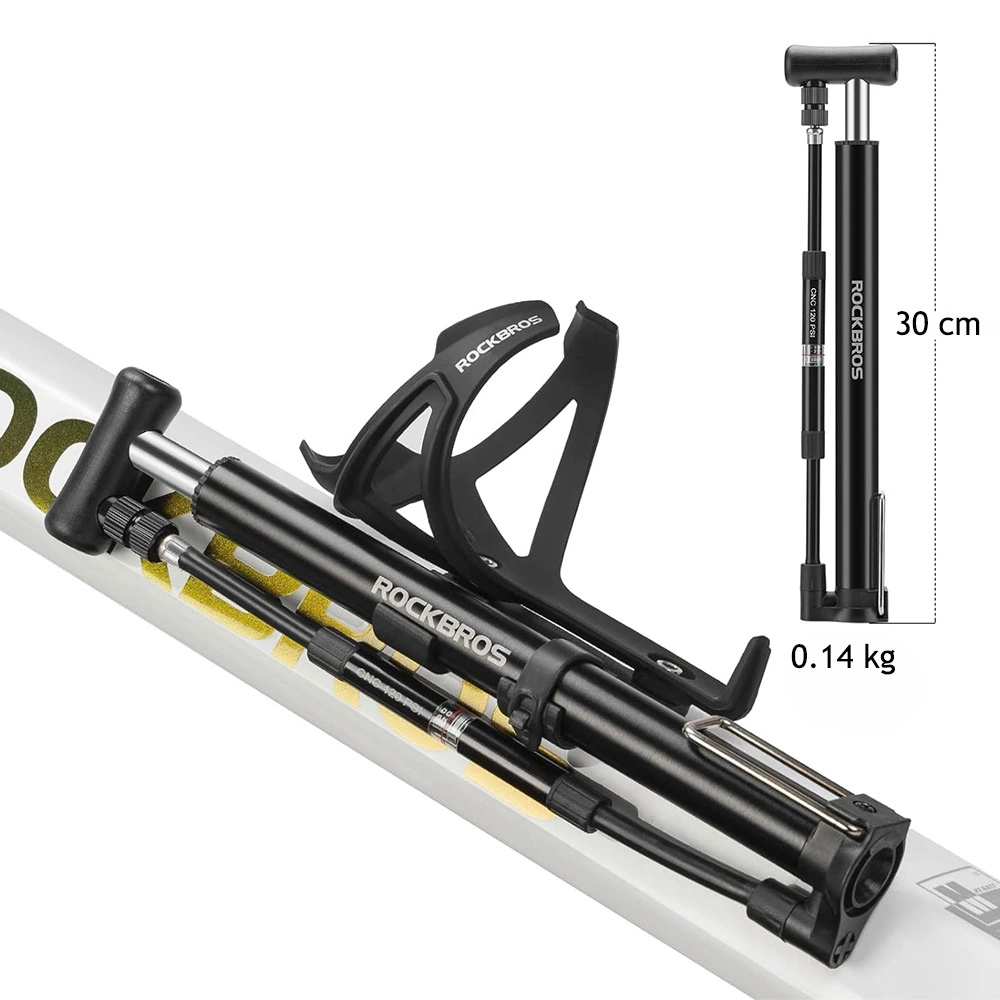 Rockbros 42322821001 floor bicycle pump - blackeng
