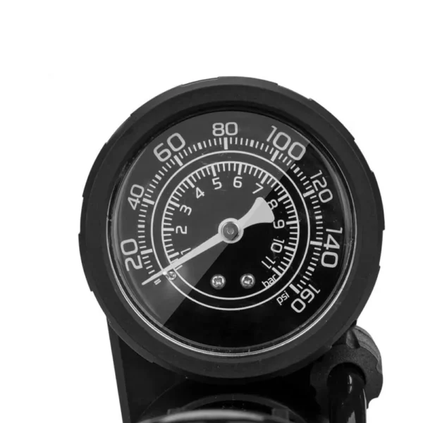 Rockbros 42610002001 floor bicycle pump with pressure gauge - blackeng