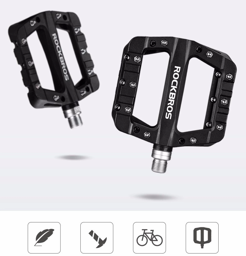Rockbros 2017-12CBK Nylon Bicycle Pedal Set - Blackeng