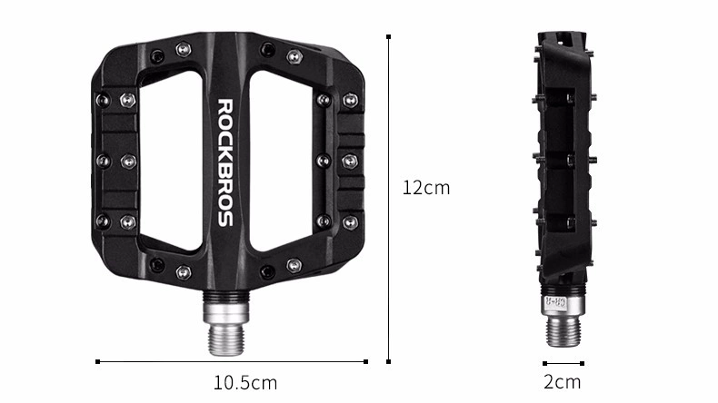 Rockbros 2017-12CBK Nylon Bicycle Pedal Set - Blackeng
