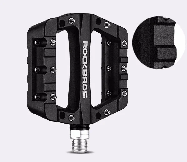 Rockbros 2017-12CBK Nylon Bicycle Pedal Set - Blackeng