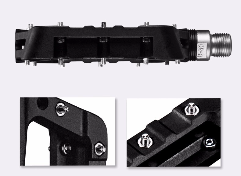 Rockbros 2017-12CBK Nylon Bicycle Pedal Set - Blackeng