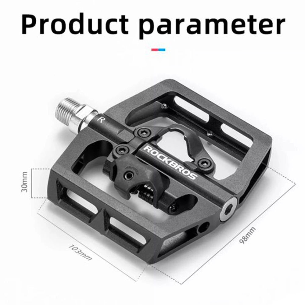 Rockbros PD15-BK Aluminum Alloy Bicycle Pedal Set - Blackeng