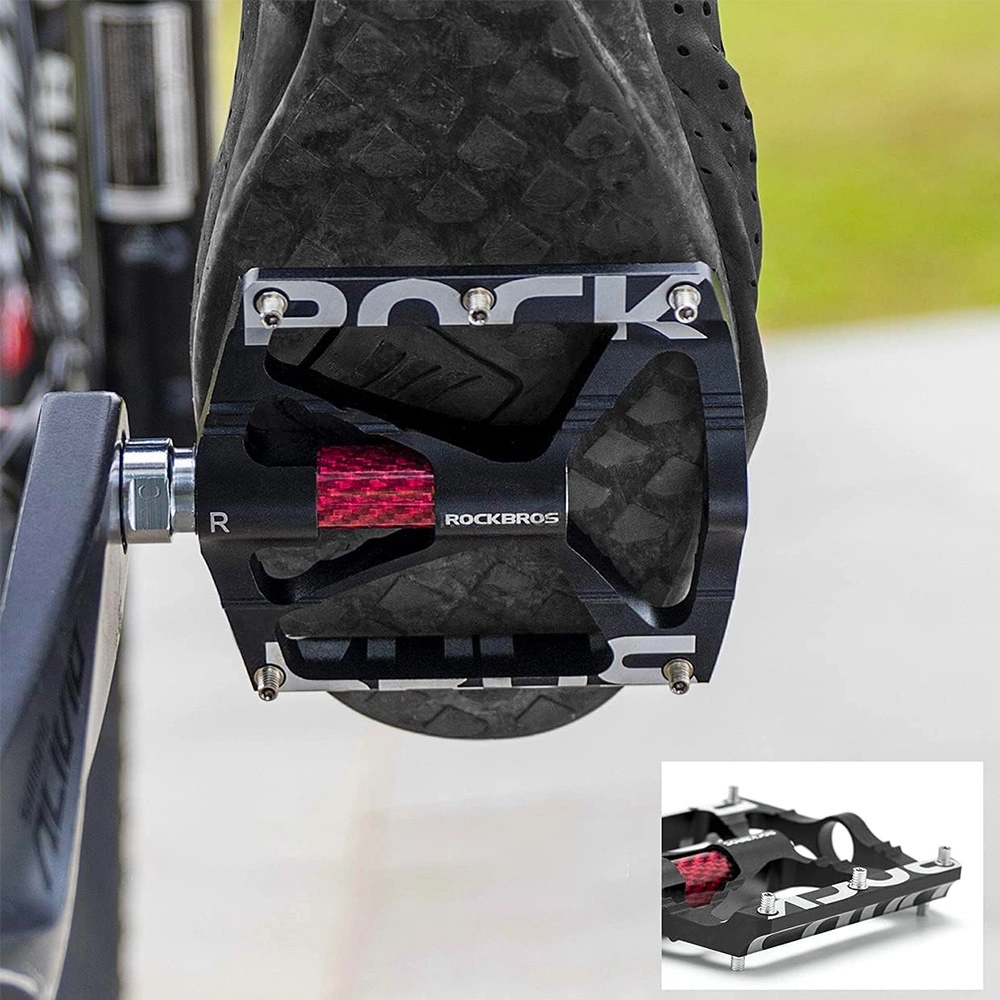 Rockbros 37213071001 Aluminum Alloy Bicycle Pedal Set - Blackeng