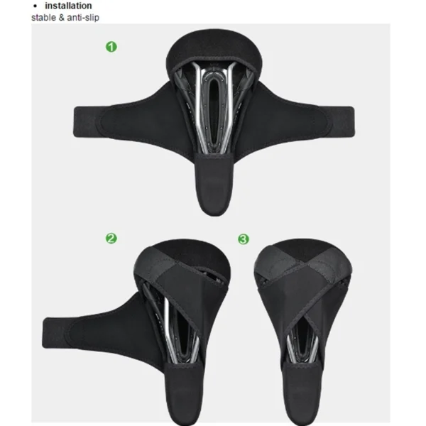 Rockbros LF047-S silicone gel bicycle seat cover size M - blackeng