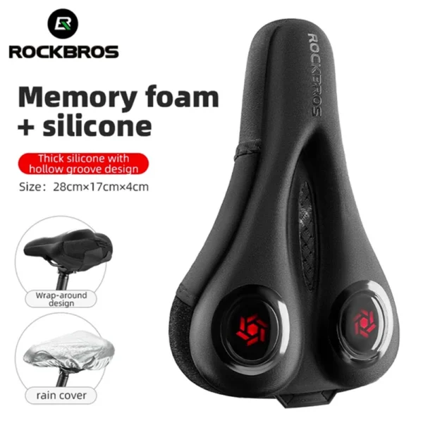 Rockbros LF044R saddle cover + rain cover - black and redeng