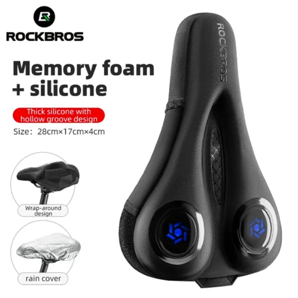 Rockbros LF044BL saddle cover with rain cover - black and blueeng