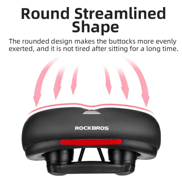 Rockbros AQ-6090R bicycle saddle - black and redeng