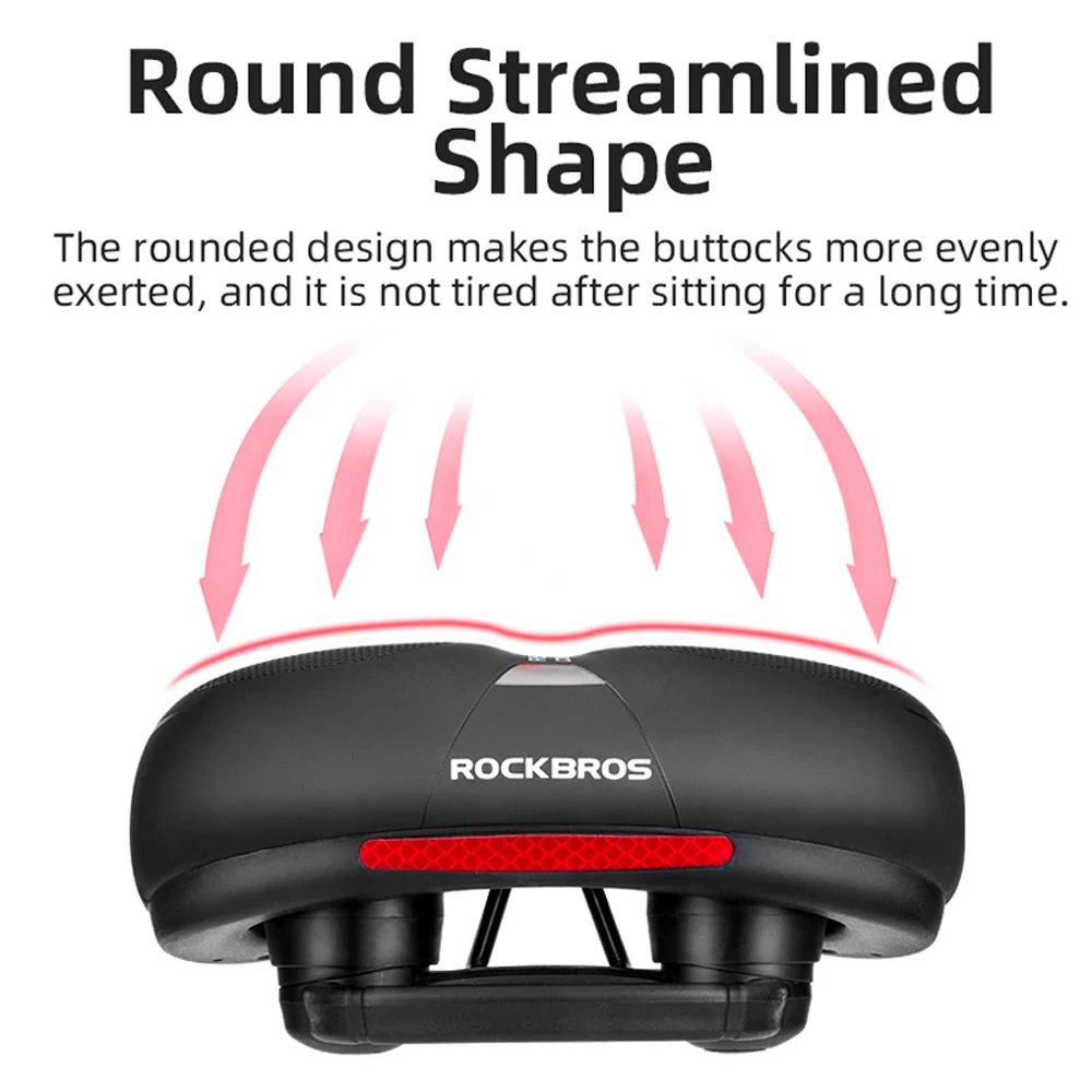 Rockbros AQ-6090R bicycle saddle - black and redeng