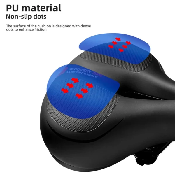 Rockbros AQ-6090R bicycle saddle - black and redeng