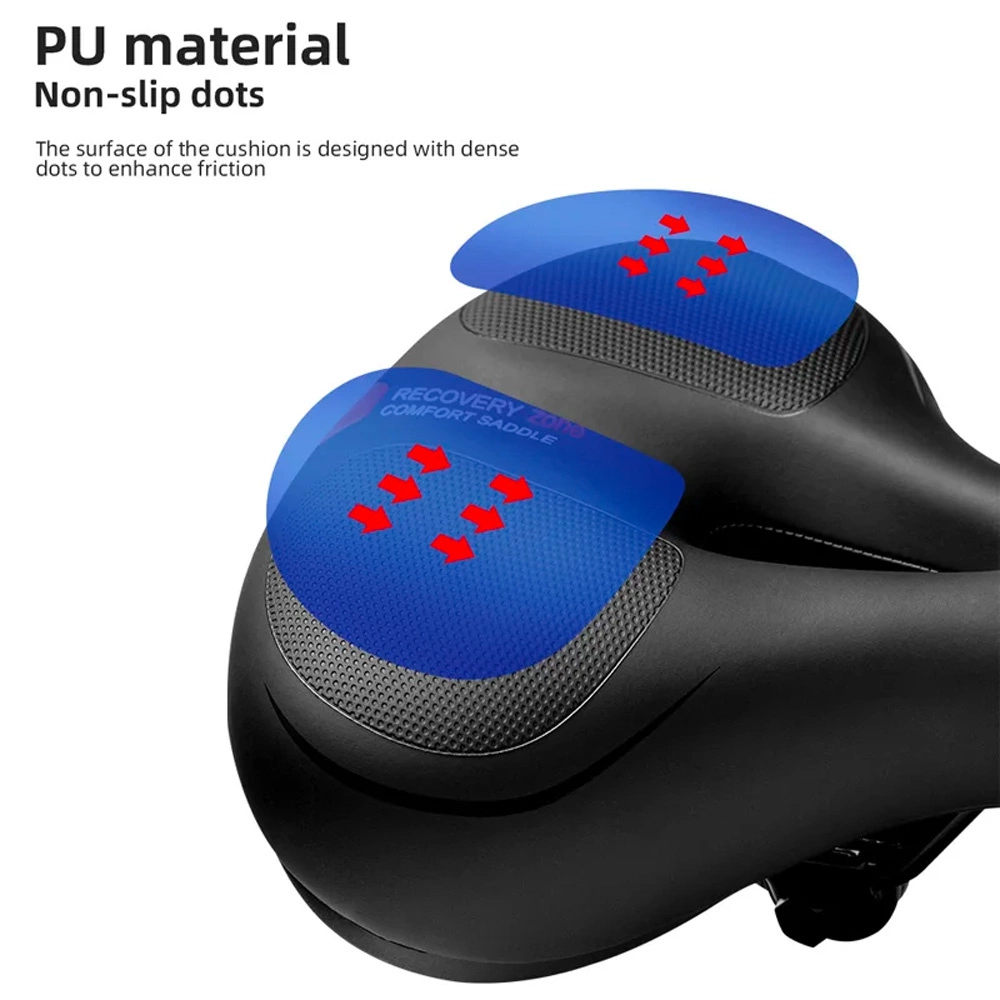 Rockbros AQ-6090R bicycle saddle - black and redeng