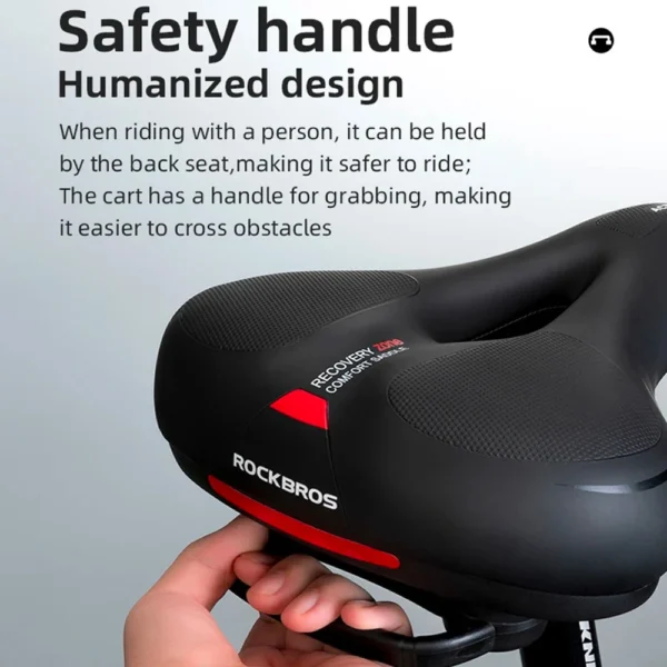 Rockbros AQ-6090R bicycle saddle - black and redeng