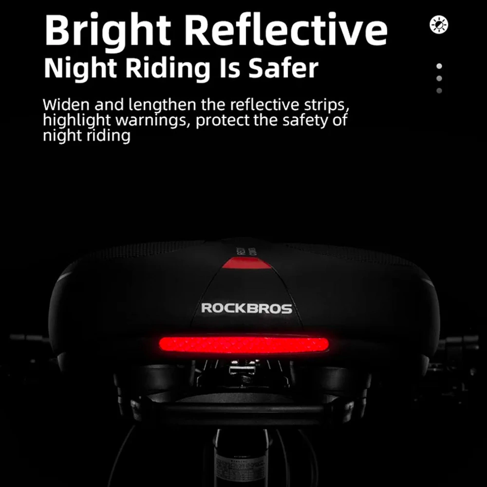 Rockbros AQ-6090R bicycle saddle - black and redeng