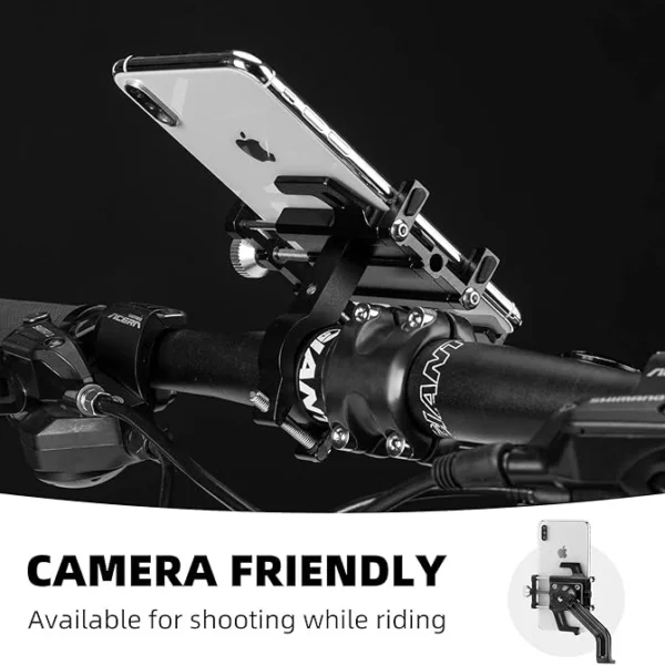 Rockbros 699-BK Aluminum Alloy Bicycle Phone Holder - Blackeng