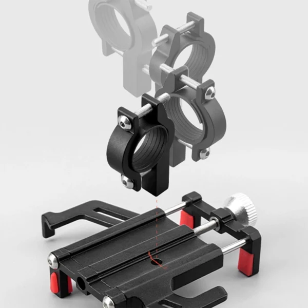 Rockbros 699-BK Aluminum Alloy Bicycle Phone Holder - Blackeng