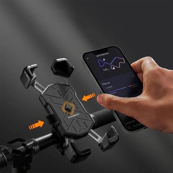Rockbros 25210030001 Bike Phone Holder for Handlebars - Blackeng