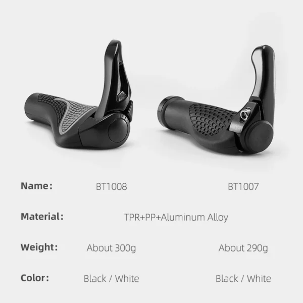 Rockbros BT1007W Bicycle Holder Set with Horns - Whiteeng