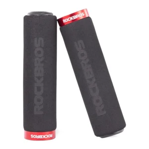 Rockbros BT1001BKRD sponge bicycle handlebar grips - black and redeng