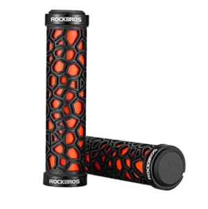 Rockbros 2017-14AOR bicycle grips - black and orangeeng