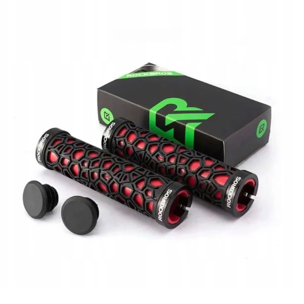 Rockbros 2017-14ARD bicycle grips - black and redeng