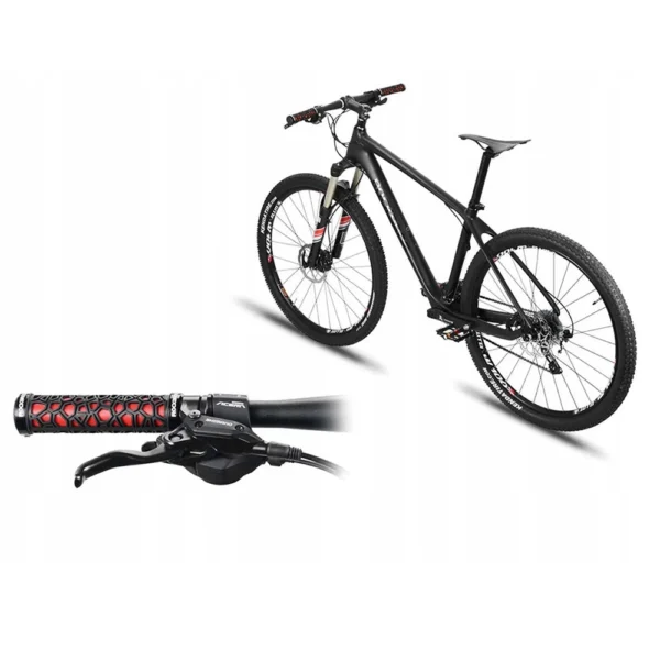 Rockbros 2017-14ARD bicycle grips - black and redeng