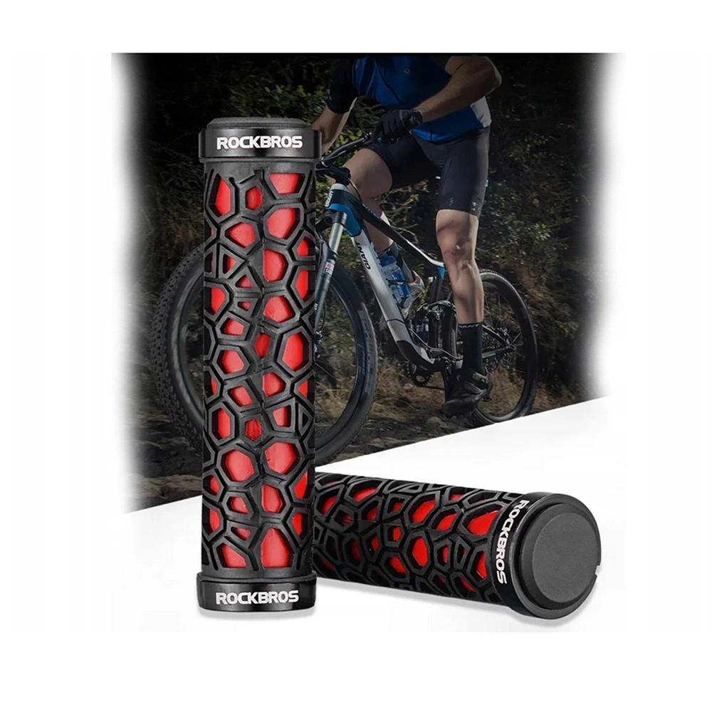 Rockbros 2017-14ARD bicycle grips - black and redeng