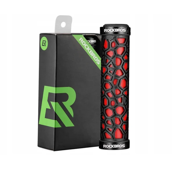Rockbros 2017-14ARD bicycle grips - black and redeng