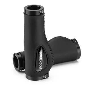 Rockbros 40720001001 leather bicycle grips - blackeng