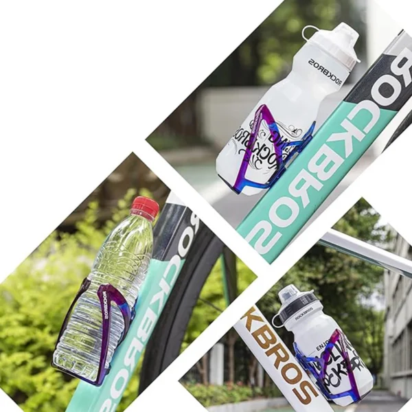 Rockbros FK338 bicycle holder for water bottle - blue and purpleeng
