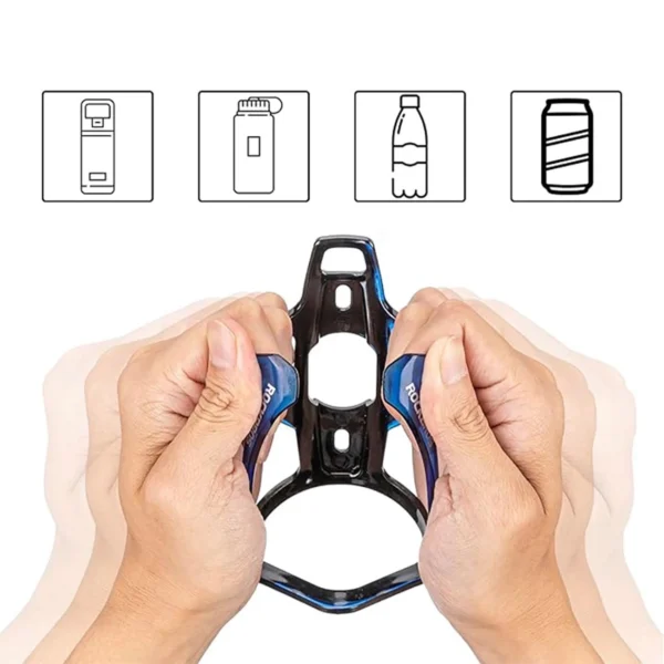 Rockbros FK338 bicycle holder for water bottle - black and blueeng