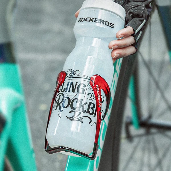 Rockbros FK338 bicycle holder for water bottle - black and redeng