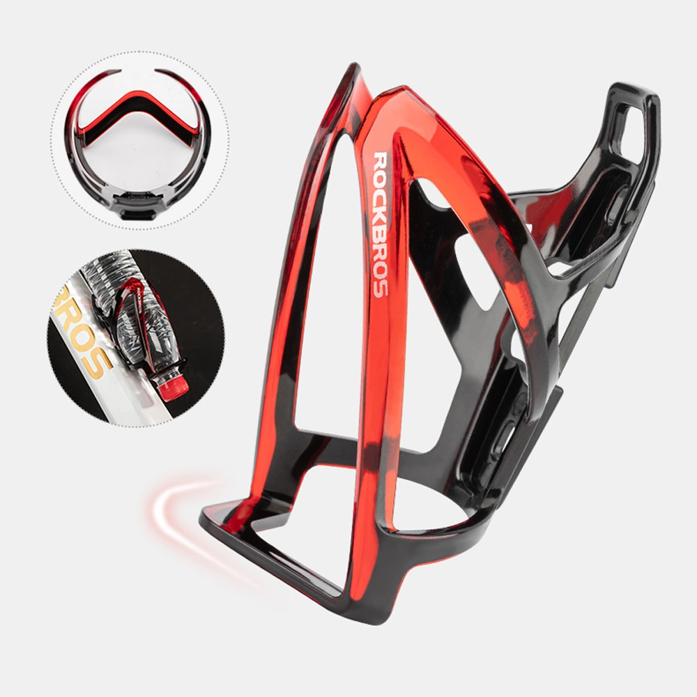 Rockbros FK338 bicycle holder for water bottle - black and redeng