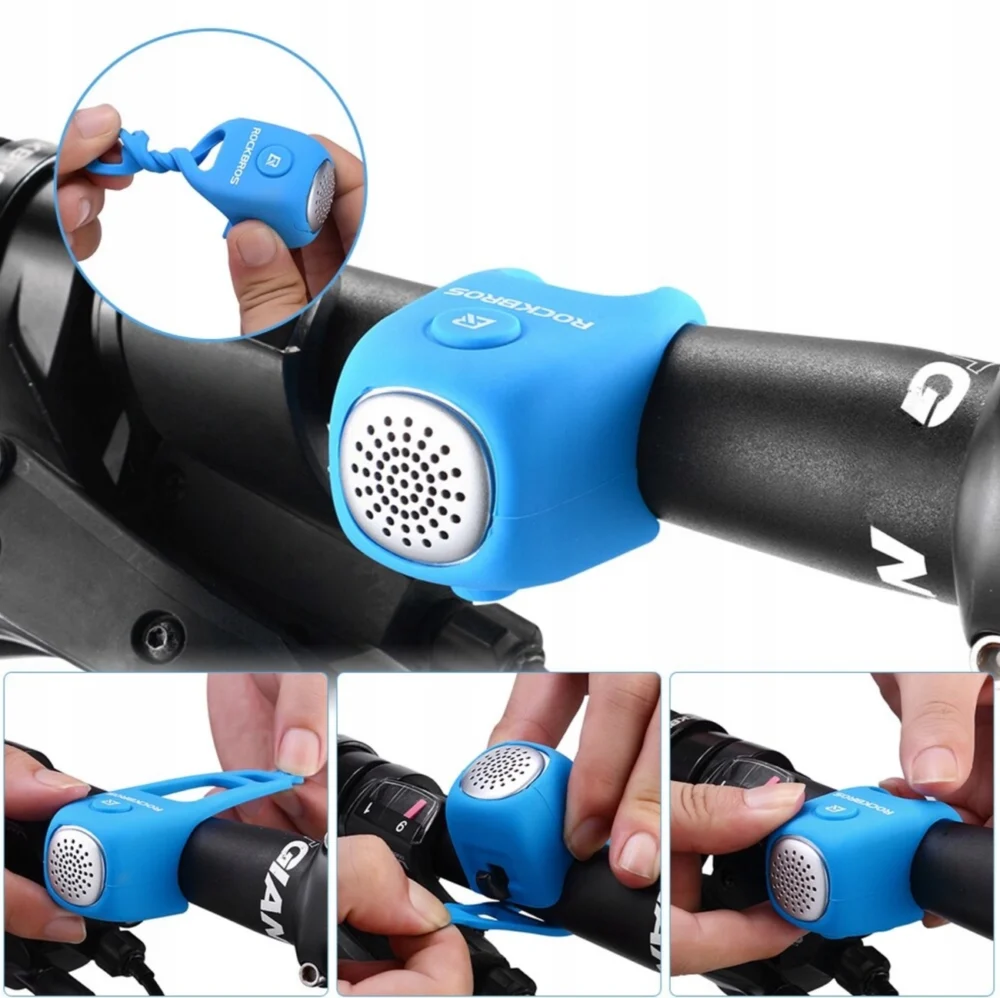 Rockbros CB1709BU electronic bicycle bell - blueeng